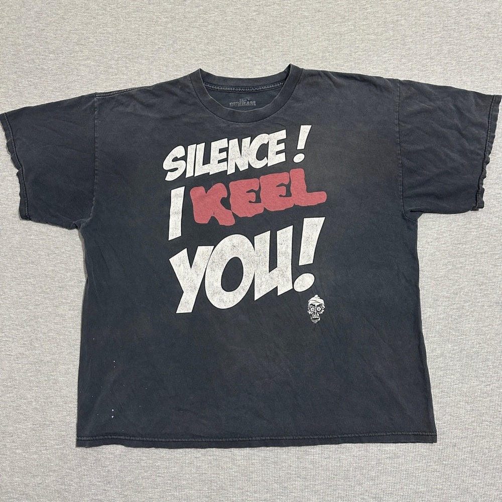 Jeff Dunham Achmed Silence I Keel You Graphic Tee Faded Black Boxy Mens XXL‎